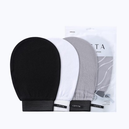 Icon™ LOTTA Exfoliating Gloves 2Pcs Deep Exfoliation Mitt of 150D Shower Body Scrub Exfoliant Scrubber Glove Skin for Cleanse Dead or Dry Skin 100% Viscose Fiber Suitable for Men and Women
