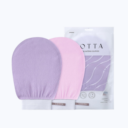 Icon™ LOTTA Exfoliating Gloves 2Pcs Deep Exfoliation Mitt of 150D Shower Body Scrub Exfoliant Scrubber Glove Skin for Cleanse Dead or Dry Skin 100% Viscose Fiber Suitable for Men and Women